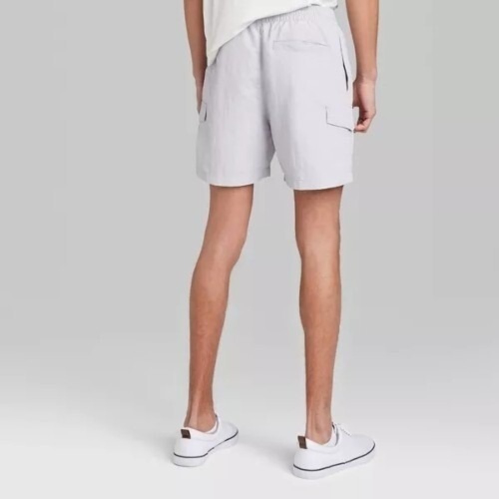 Mens Gray Woven‎ Cargo Shorts 6.5" Size XL - Original Use